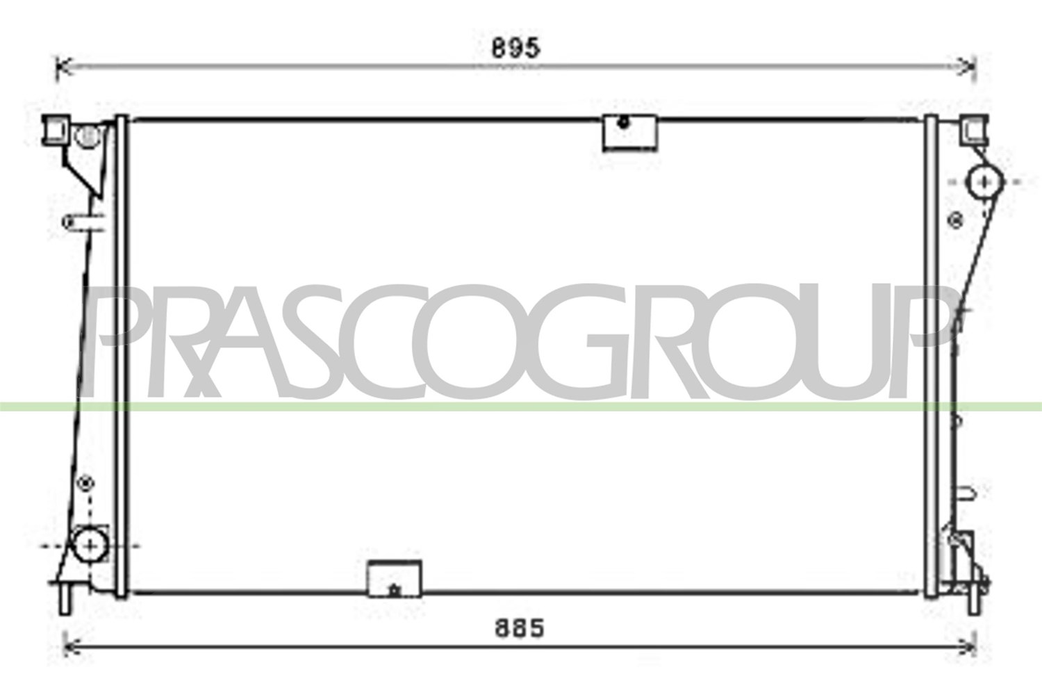 Prasco Kühler, Motorkühlung [Hersteller-Nr. DS952R005] für Renault, Opel, Nissan, Vauxhall