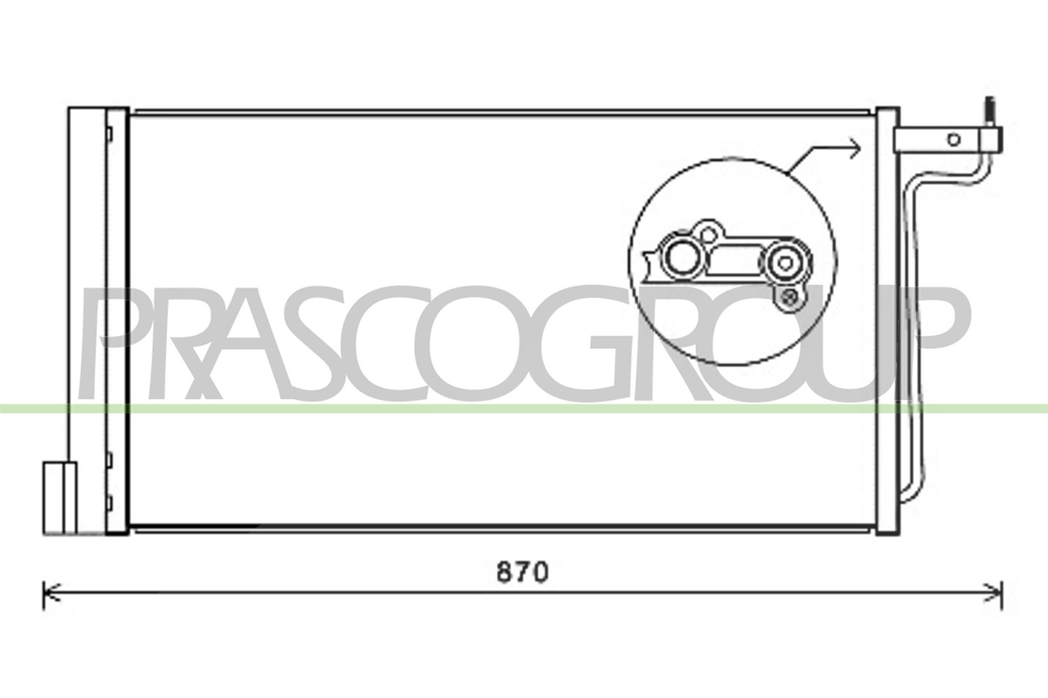 Prasco Kondensator, Klimaanlage [Hersteller-Nr. FD428C001] für Ford
