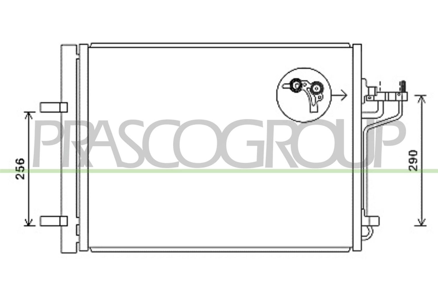Prasco Kondensator, Klimaanlage [Hersteller-Nr. FD428C003] für Ford