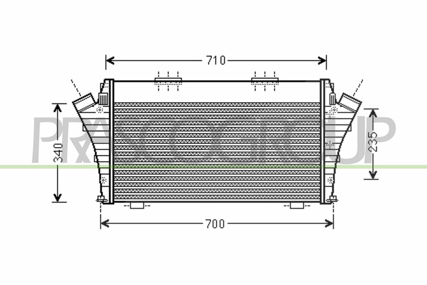 Prasco Ladeluftkühler [Hersteller-Nr. FT520N001] für Fiat