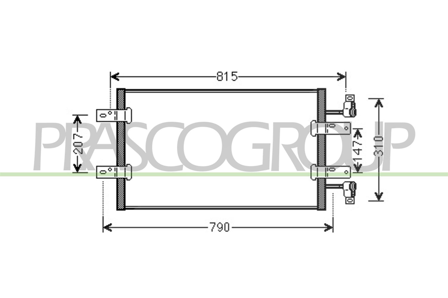 Prasco Kondensator, Klimaanlage [Hersteller-Nr. DS952C002] für Nissan, Vauxhall, Renault, Opel