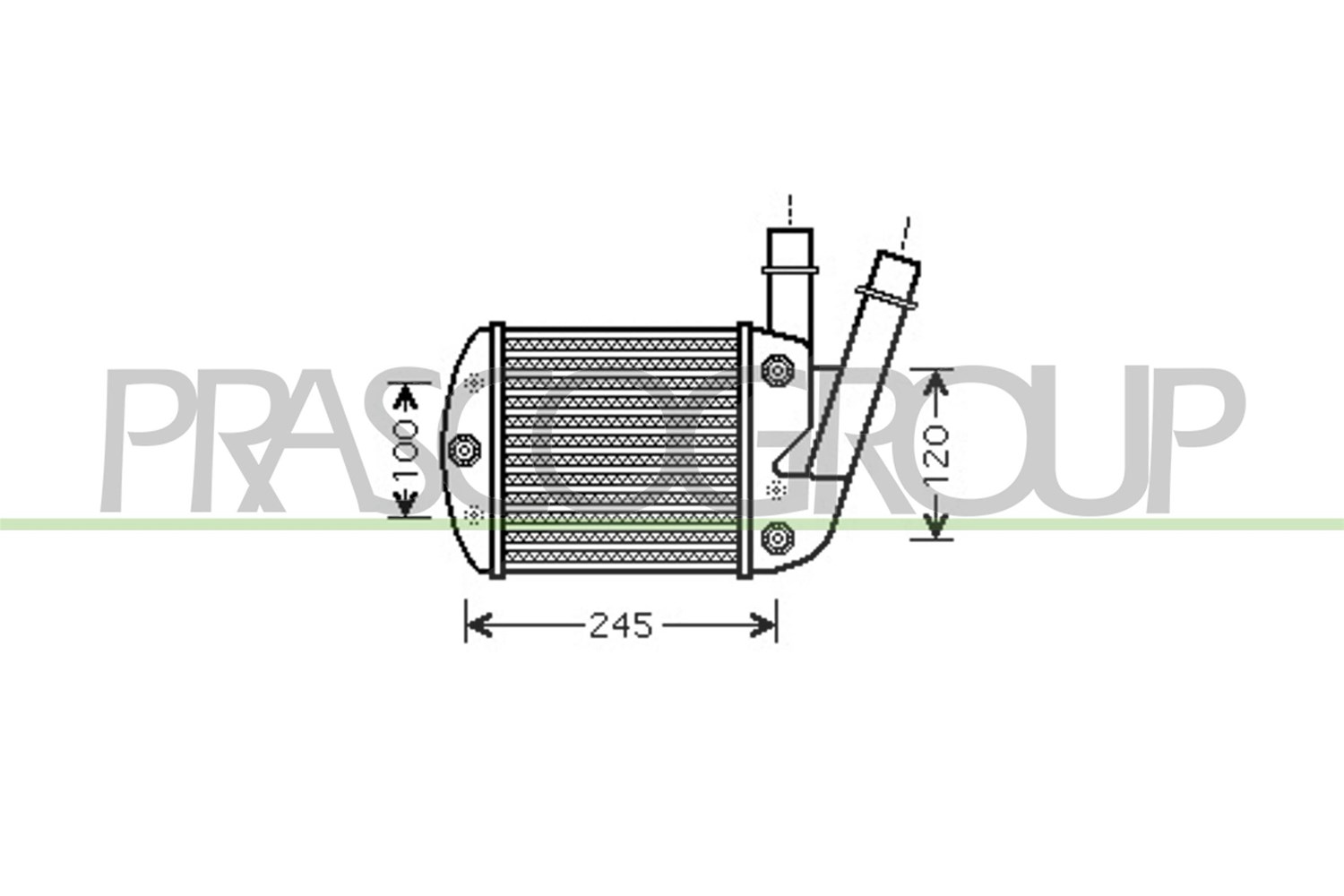 Prasco Ladeluftkühler [Hersteller-Nr. FT122N001] für Fiat