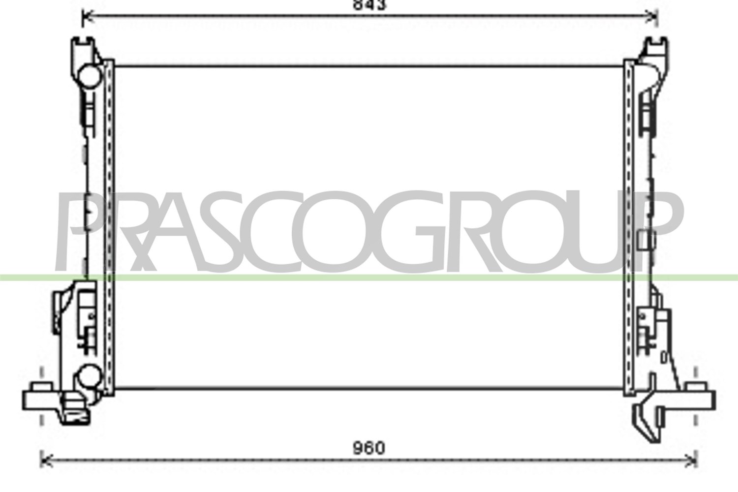Prasco Kühler, Motorkühlung [Hersteller-Nr. FT900R001] für Vauxhall, Opel, Renault, Fiat