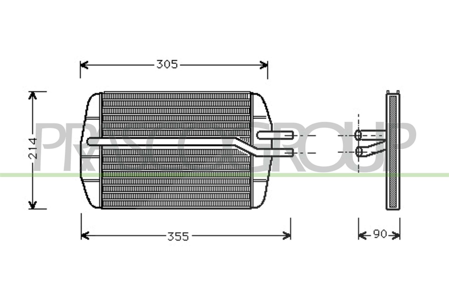 Prasco Wärmetauscher, Innenraumheizung [Hersteller-Nr. FD006H001] für Mazda, Ford