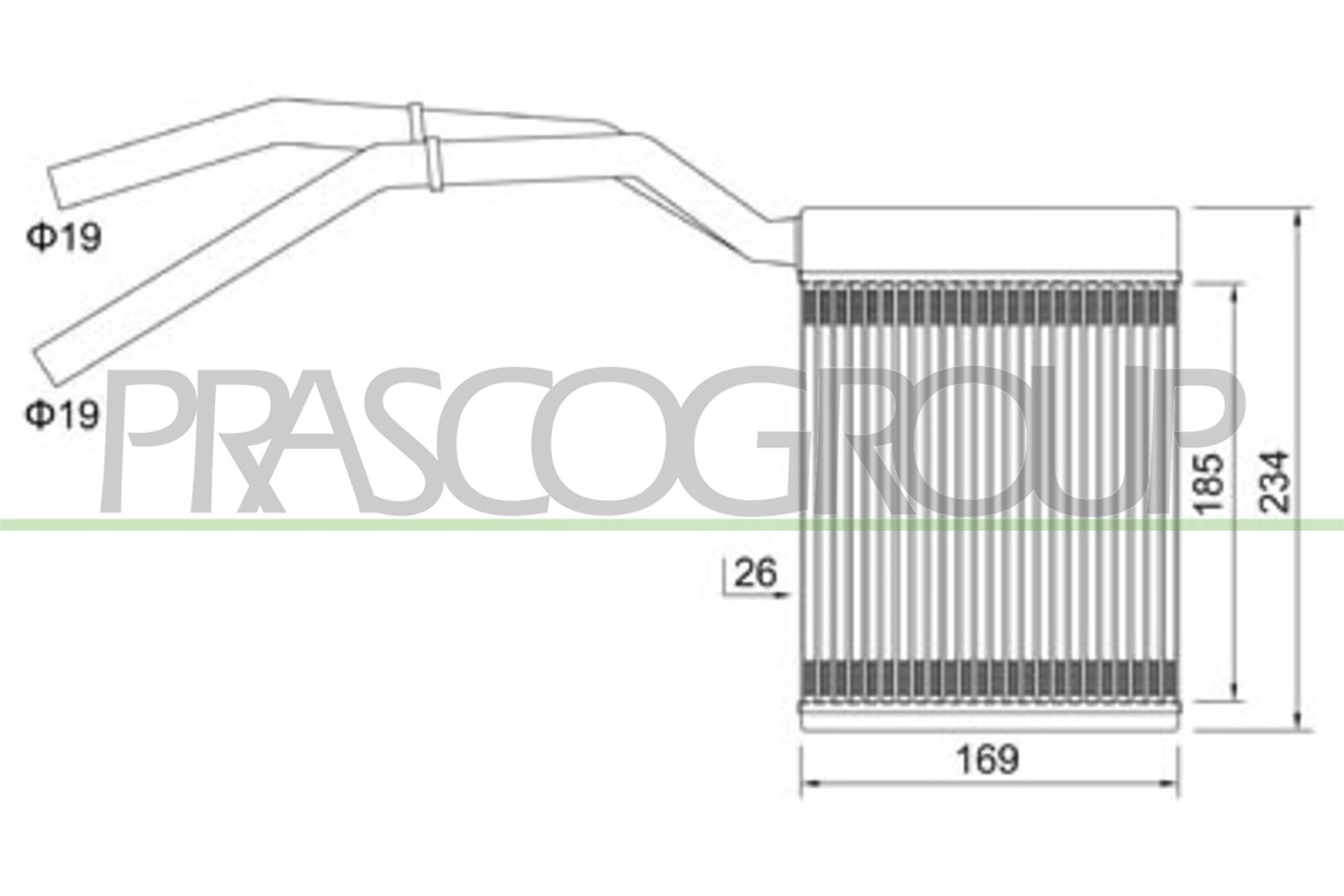 Prasco Wärmetauscher, Innenraumheizung [Hersteller-Nr. FD424H001] für Volvo, Ford