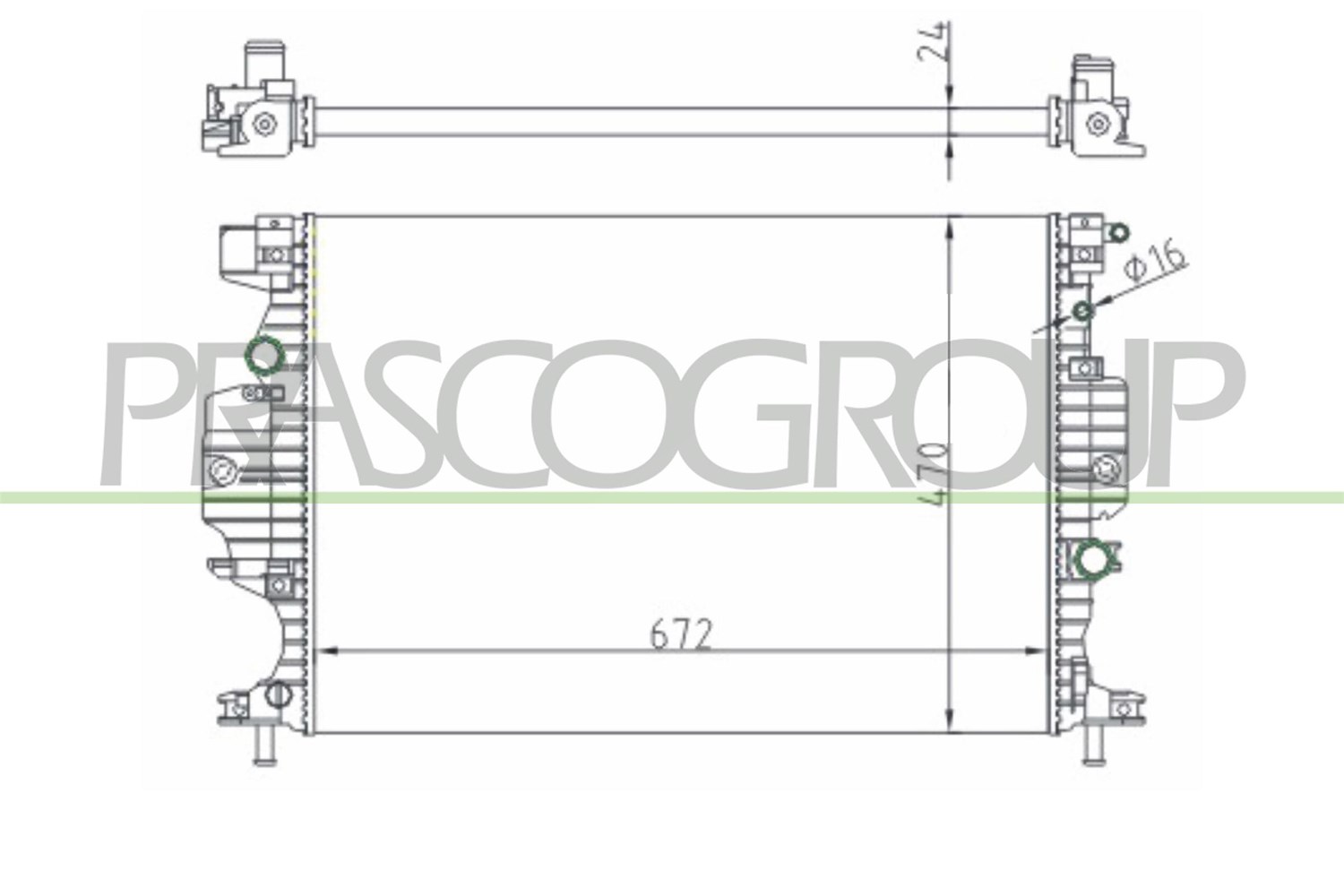 Prasco Kühler, Motorkühlung [Hersteller-Nr. FD082R002] für Ford