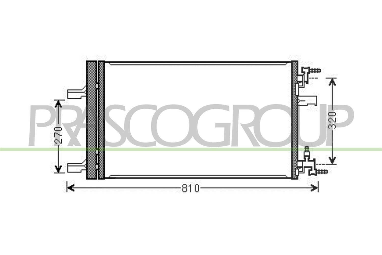 Prasco Kondensator, Klimaanlage [Hersteller-Nr. DW040C001] für Opel, Vauxhall, Chevrolet