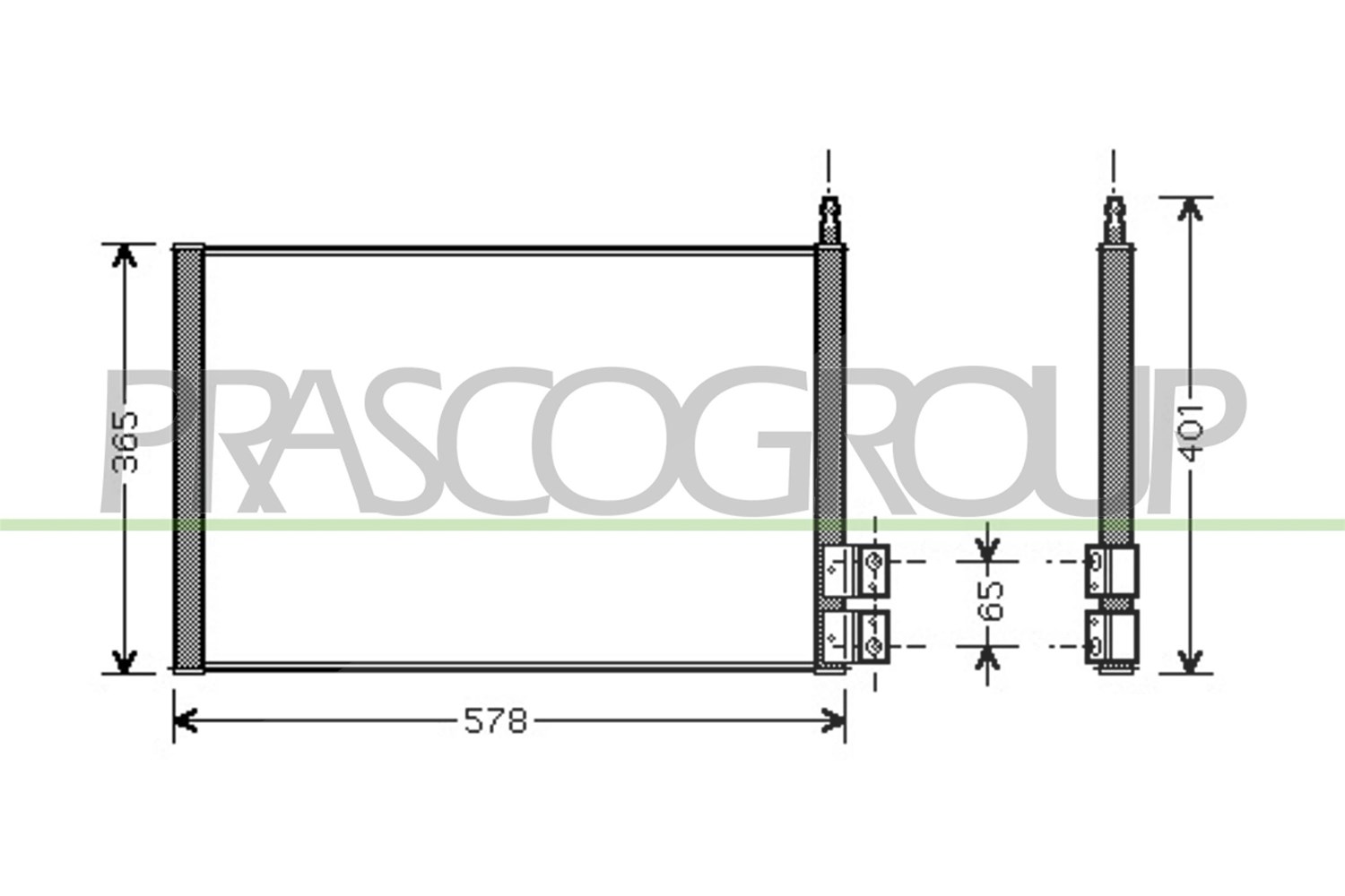 Prasco Kondensator, Klimaanlage [Hersteller-Nr. FD340C001] für Ford, Mazda