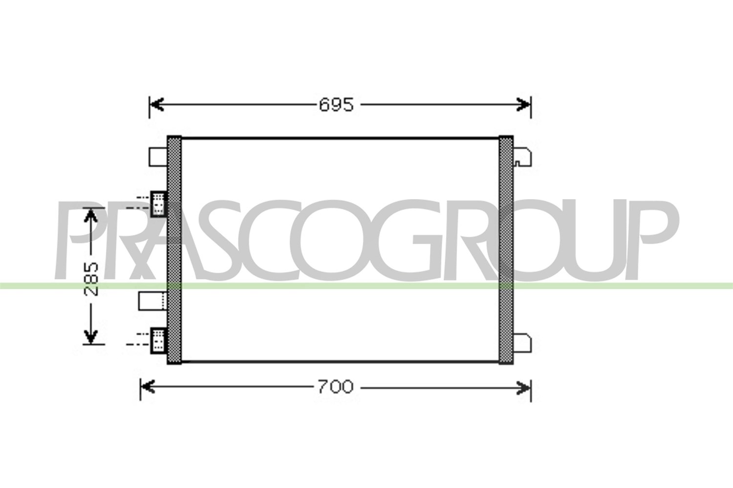 Prasco Kondensator, Klimaanlage [Hersteller-Nr. RN032C001] für Renault