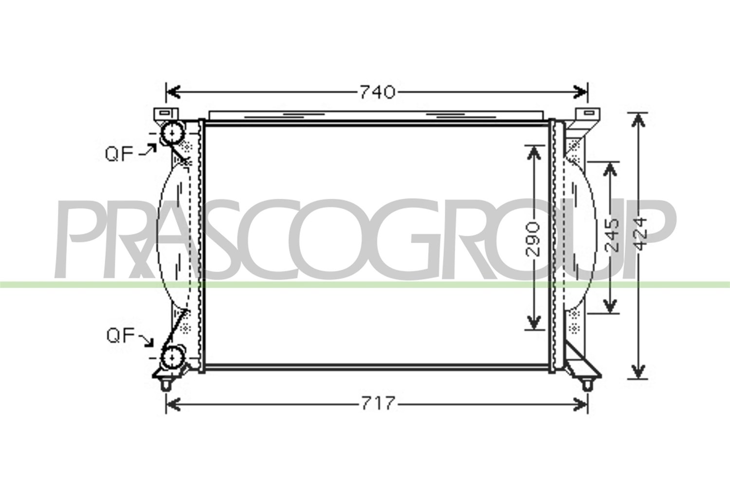 Prasco Kühler, Motorkühlung [Hersteller-Nr. AD020R011] für Audi, Seat