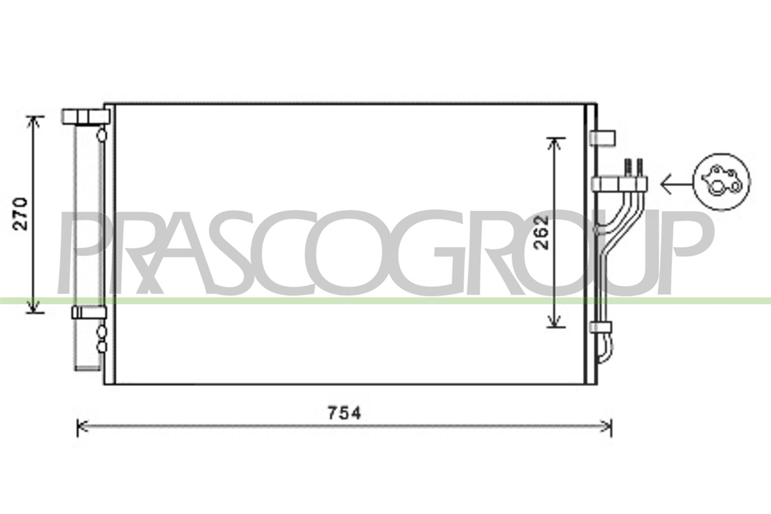 Prasco Kondensator, Klimaanlage [Hersteller-Nr. HN804C001] für Kia, Hyundai
