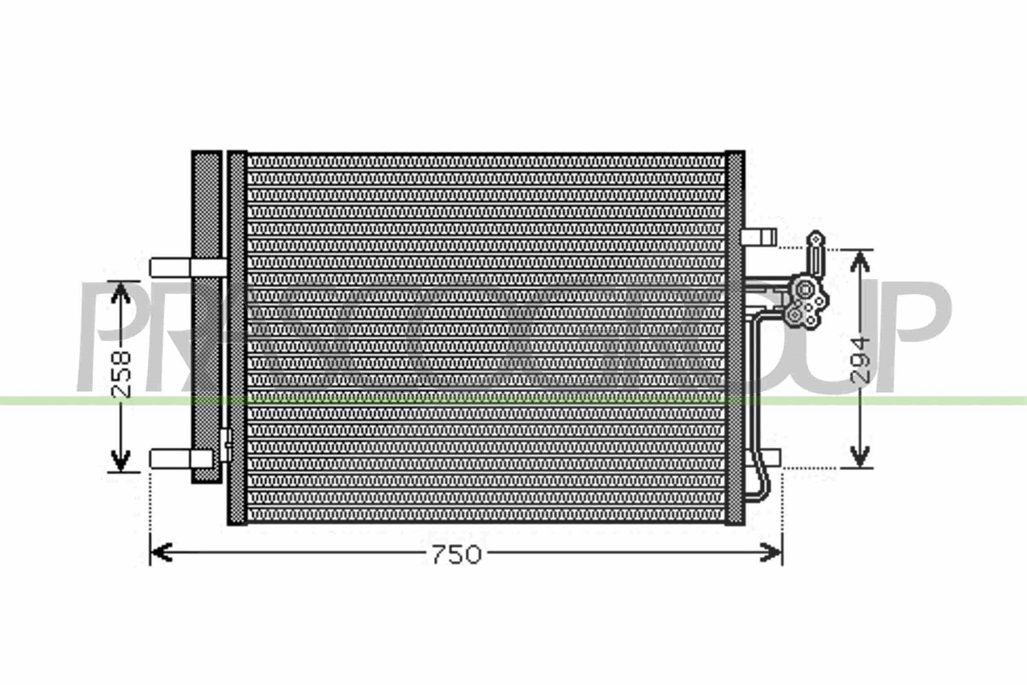 Prasco Kondensator, Klimaanlage [Hersteller-Nr. FD110C002] für Ford