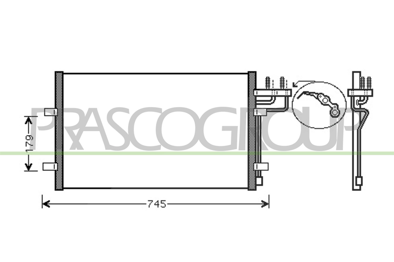 Prasco Kondensator, Klimaanlage [Hersteller-Nr. FD422C001] für Ford