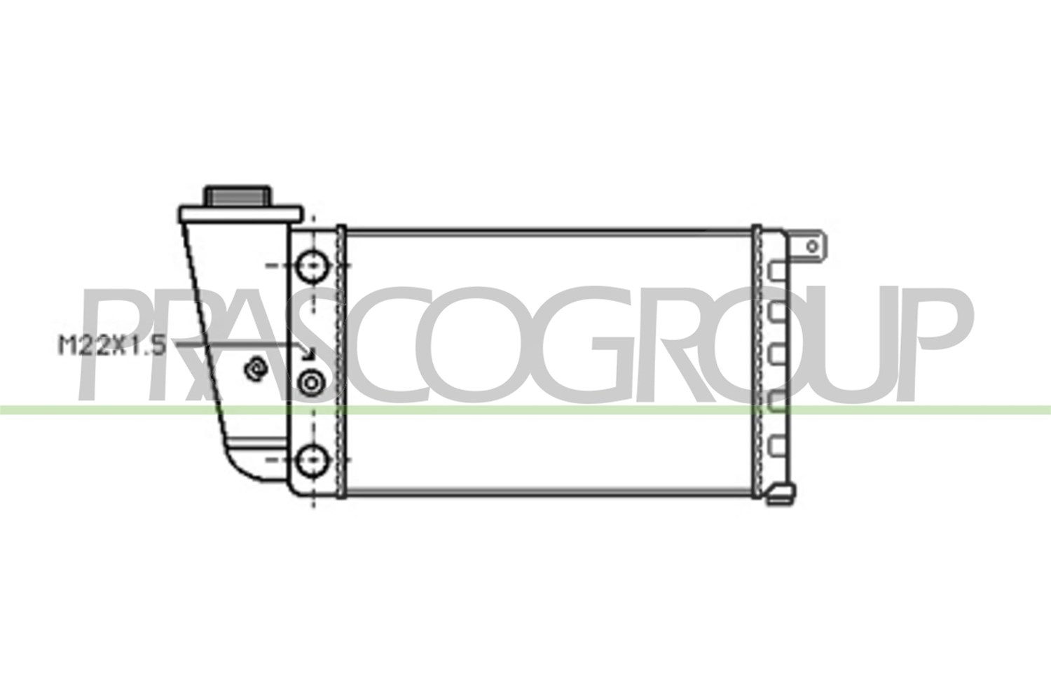 Prasco Kühler, Motorkühlung [Hersteller-Nr. AB017R002] für Autobianchi, Fiat, Lancia