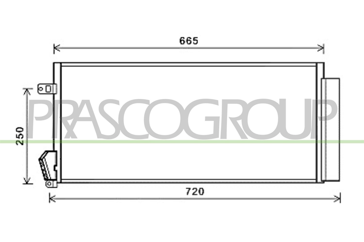 Prasco Kondensator, Klimaanlage [Hersteller-Nr. FT910C001] für Fiat