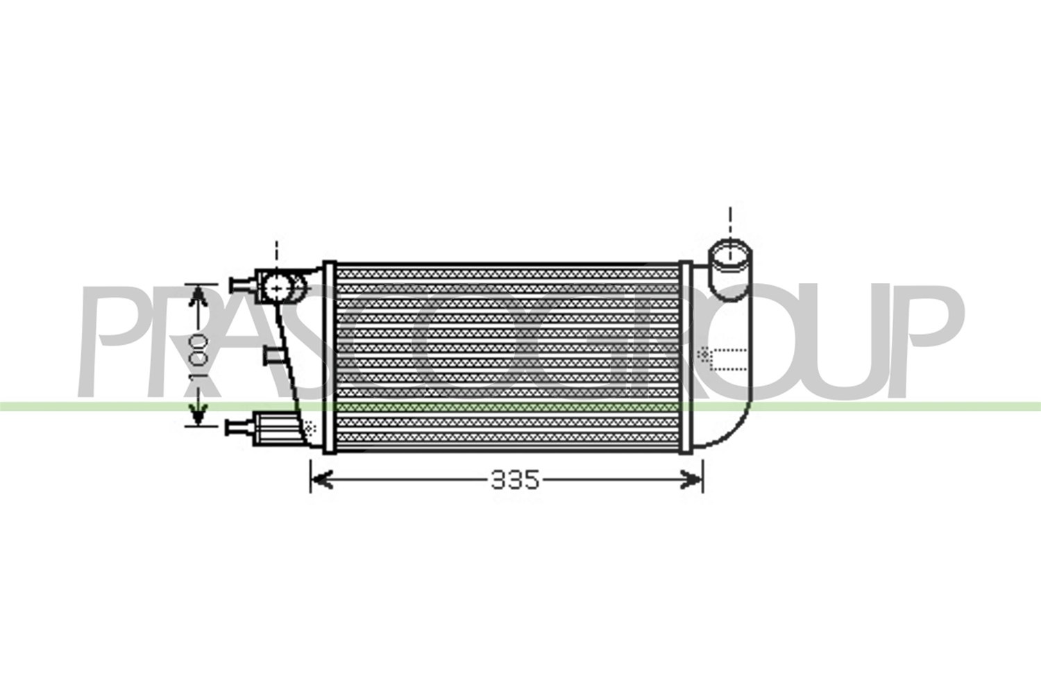 Prasco Ladeluftkühler [Hersteller-Nr. FD008N001] für Ford, Fiat