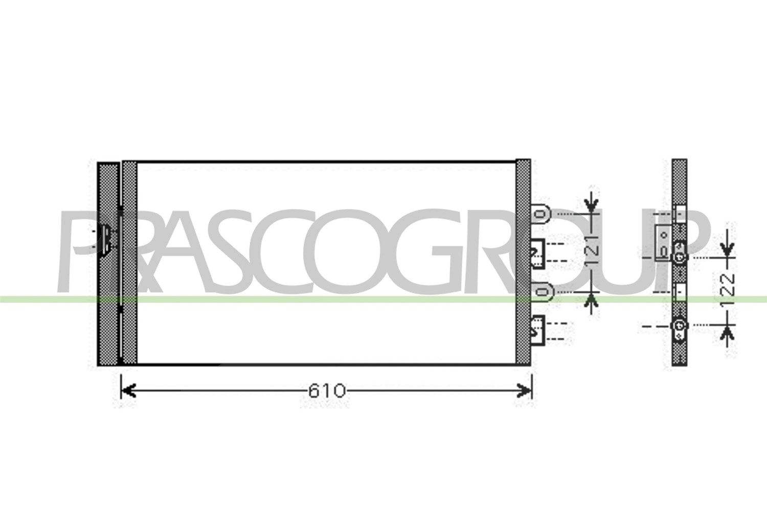 Prasco Kondensator, Klimaanlage [Hersteller-Nr. FT340C002] für Fiat
