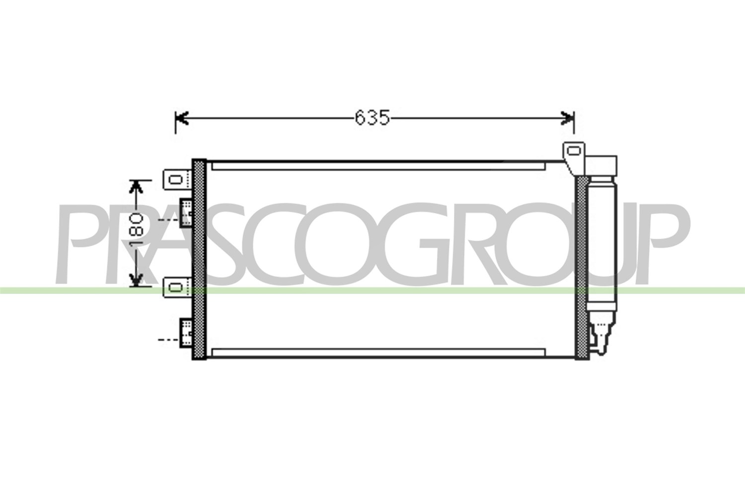 Prasco Kondensator, Klimaanlage [Hersteller-Nr. MN304C001] für Mini