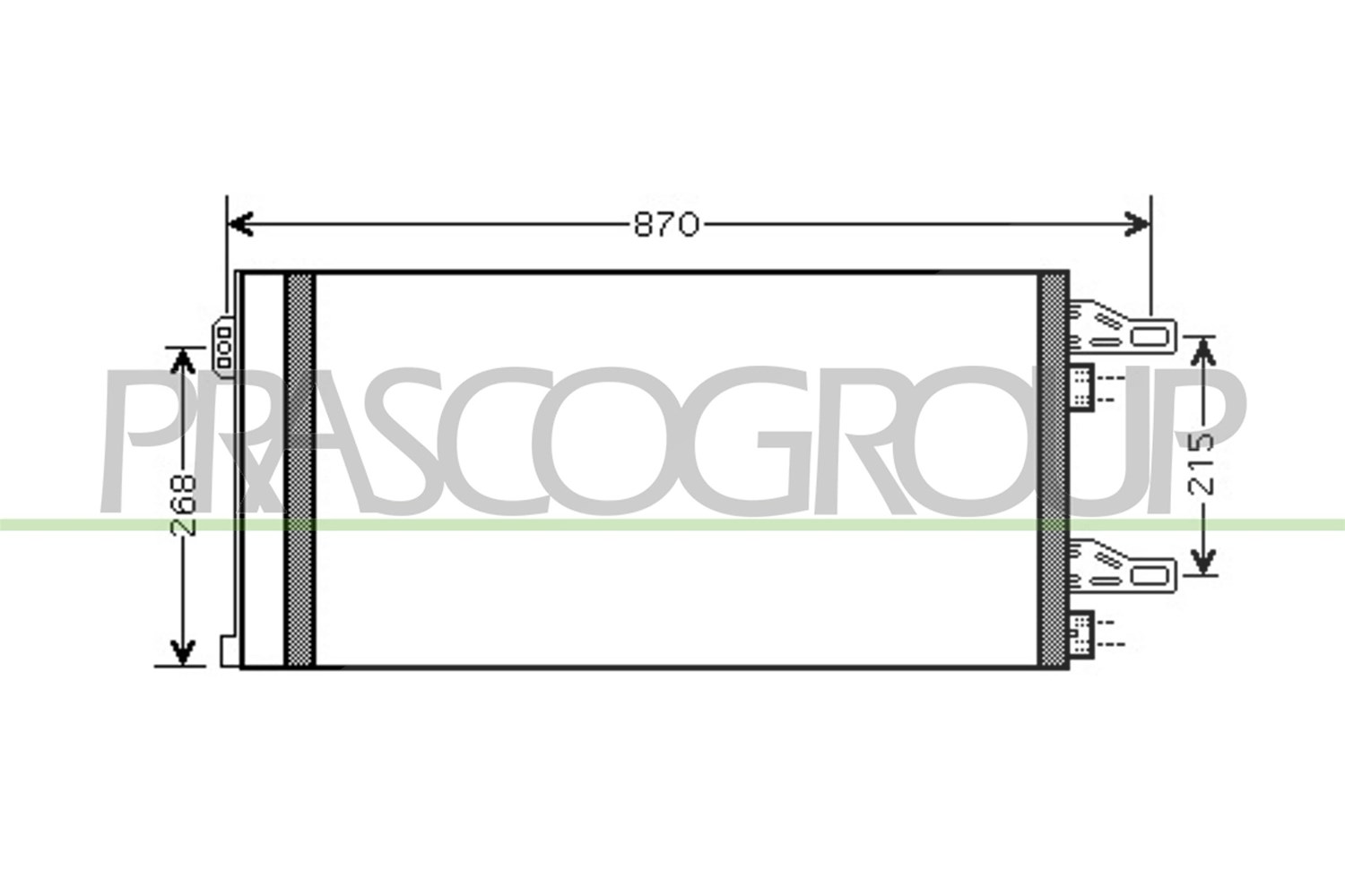 Prasco Kondensator, Klimaanlage [Hersteller-Nr. CI954C001] für Fiat, Citroën, Peugeot