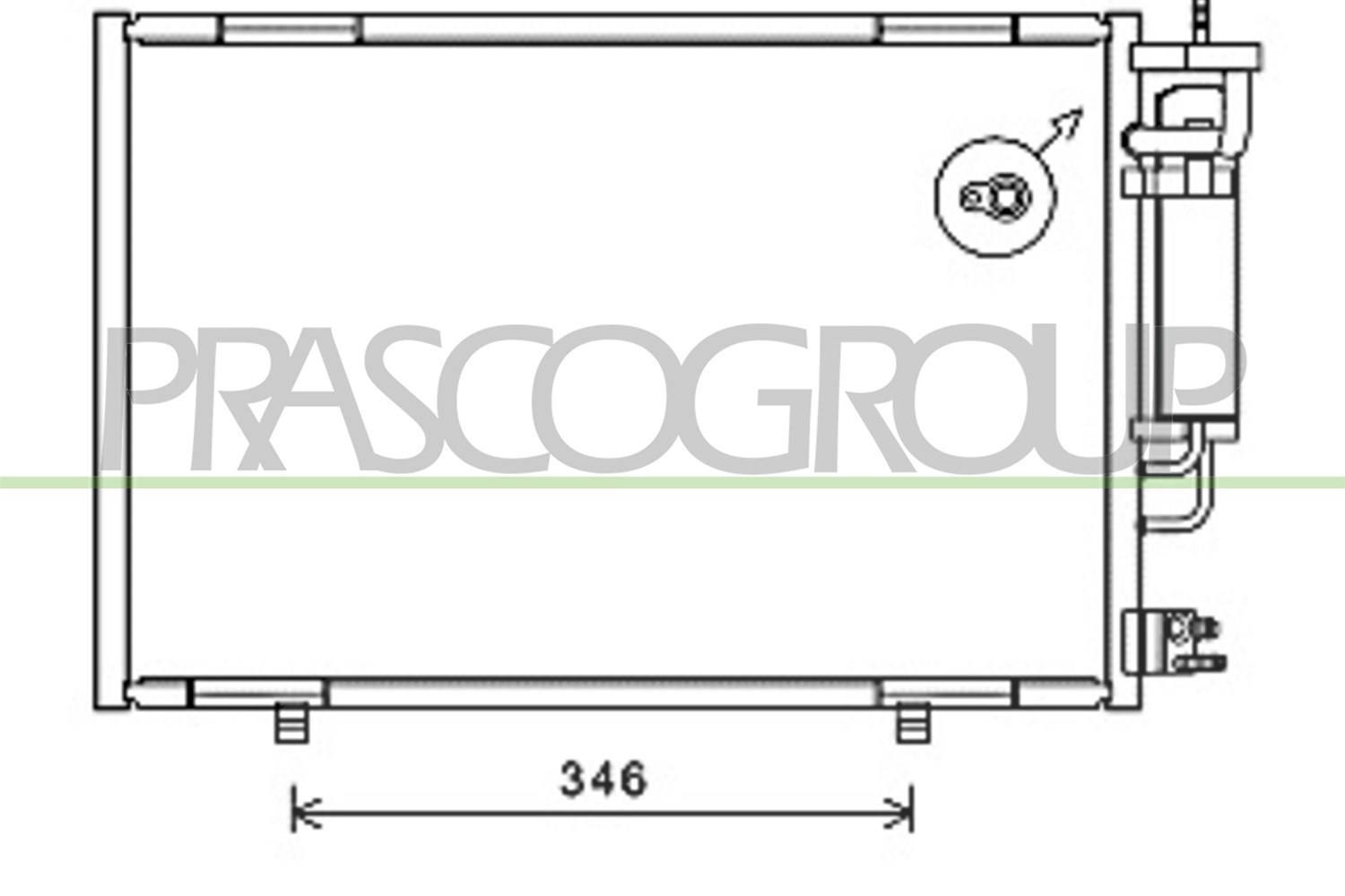 Prasco Kondensator, Klimaanlage [Hersteller-Nr. FD344C003] für Ford