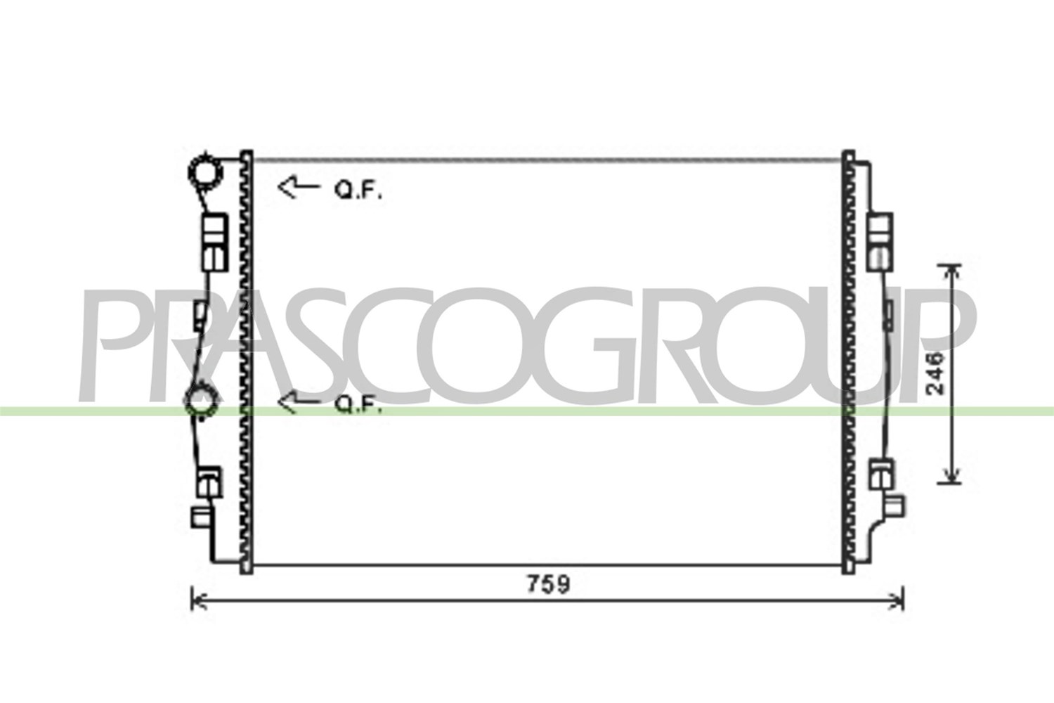 Prasco Kühler, Motorkühlung [Hersteller-Nr. AD324R004] für VW, Seat, Audi, Skoda