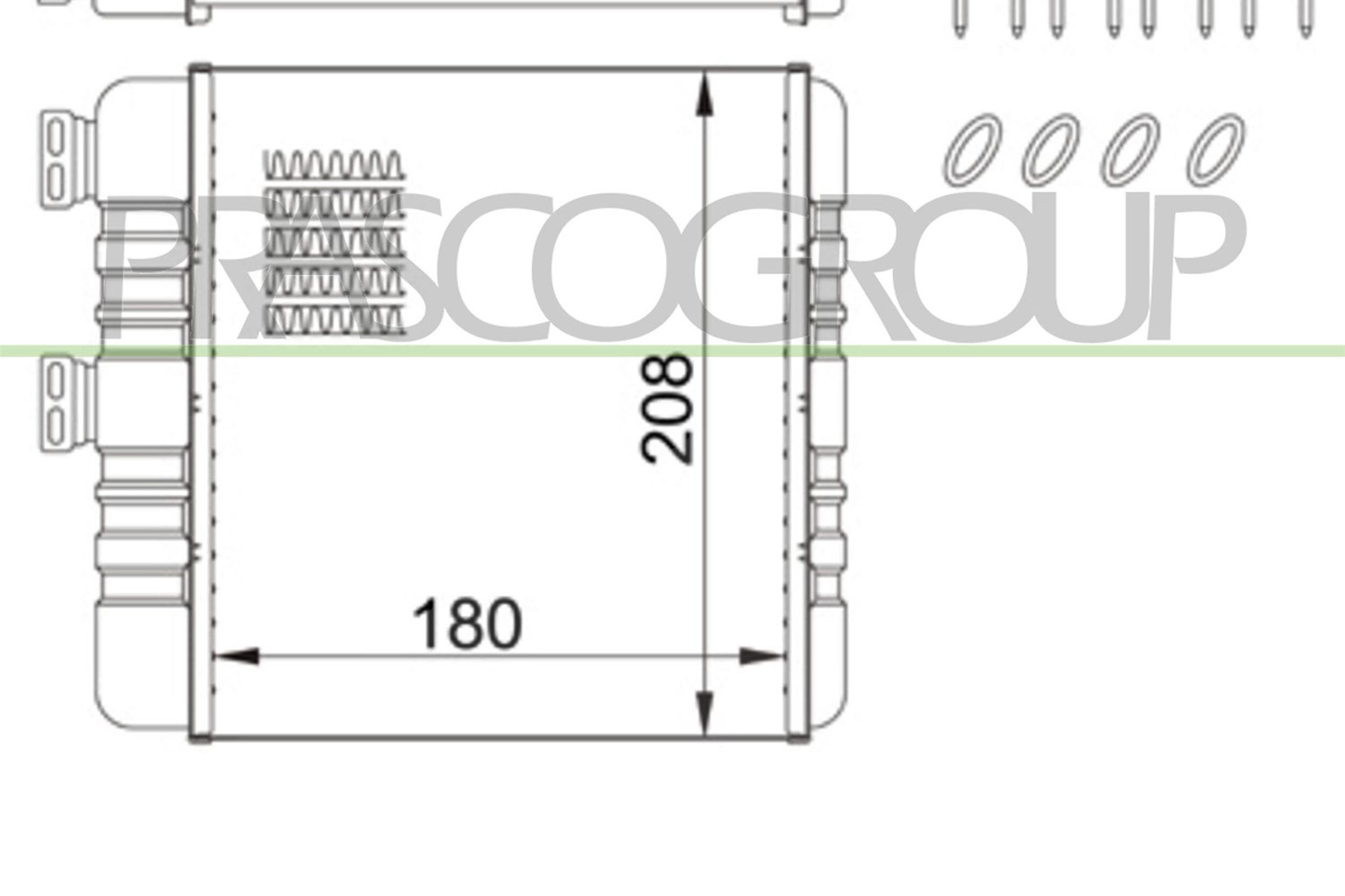 Prasco Wärmetauscher, Innenraumheizung [Hersteller-Nr. OP017H005] für Opel, Vauxhall