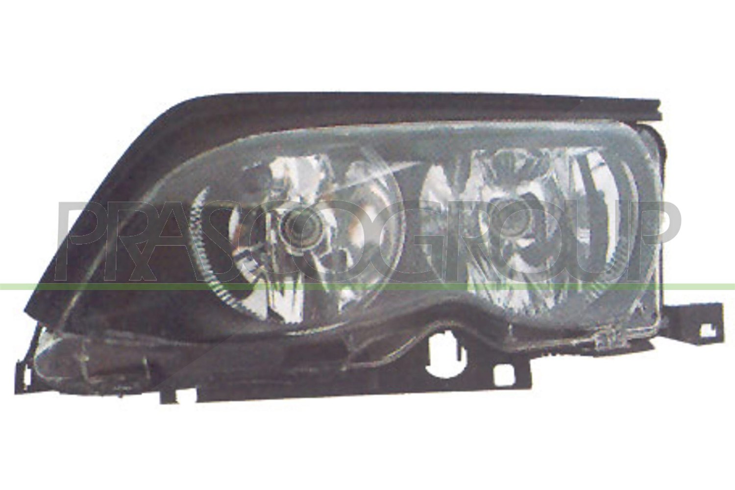 Prasco Scheinwerfer H7/H7 mit Stellmotor für LWR schwarz [Hersteller-Nr. BM0204904] für BMW