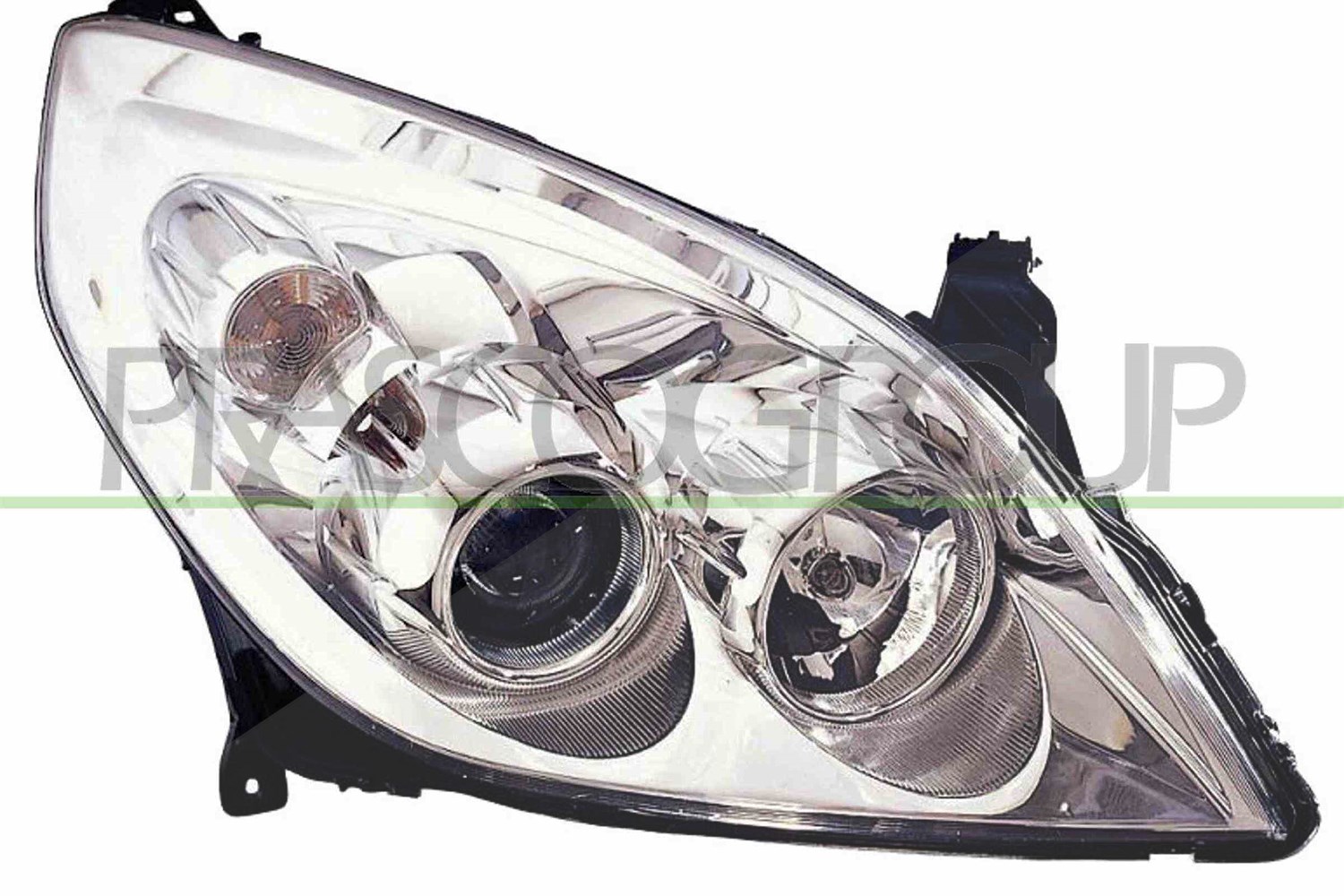 Prasco Scheinwerfer H7/H1 mit Stellmotor chrom [Hersteller-Nr. OP0584903] für Vauxhall, Opel