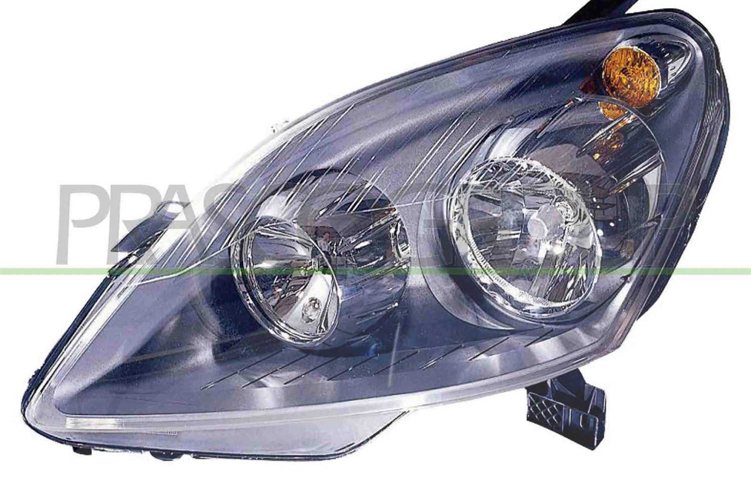 Prasco Scheinwerfer H7/H1 mit Stellmotor für LWR schwarz [Hersteller-Nr. OP7174904] für Vauxhall, Opel