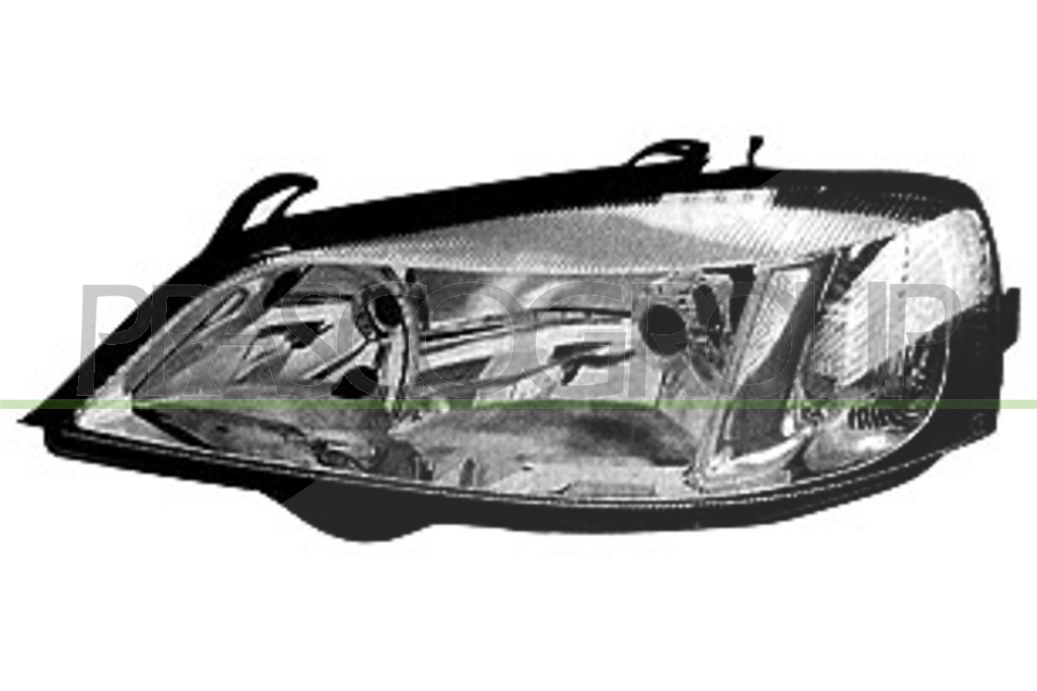 Prasco Scheinwerfer H7/HB3 elektr LWR schwarz o. Stellmot [Hersteller-Nr. OP0174826] für Opel