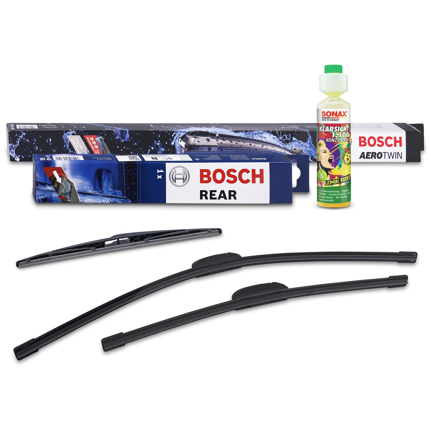 Bosch Wischer vorne +hinten +Scheibenreiniger [Hersteller-Nr. 31185430] für Smart