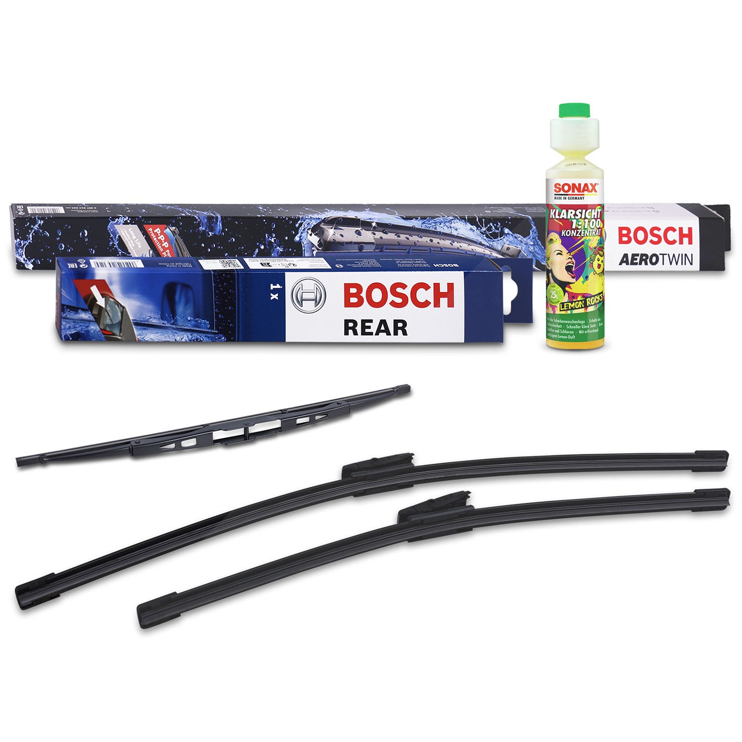 Bosch Wischer vorne +hinten +Scheibenreiniger [Hersteller-Nr. 31185558] für Audi