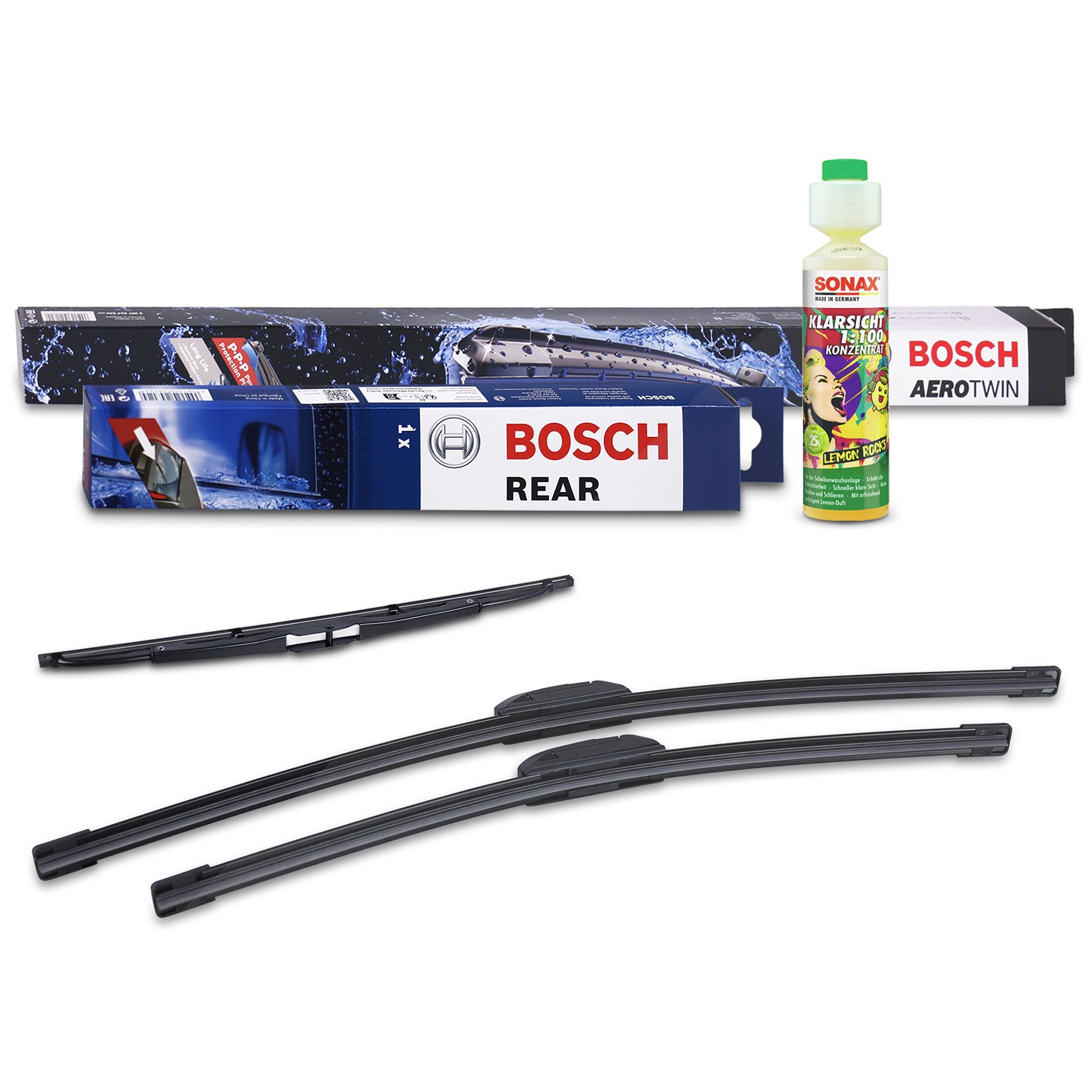 Bosch Wischer vorne +hinten +Scheibenreiniger [Hersteller-Nr. 31185681] für Alpina, BMW