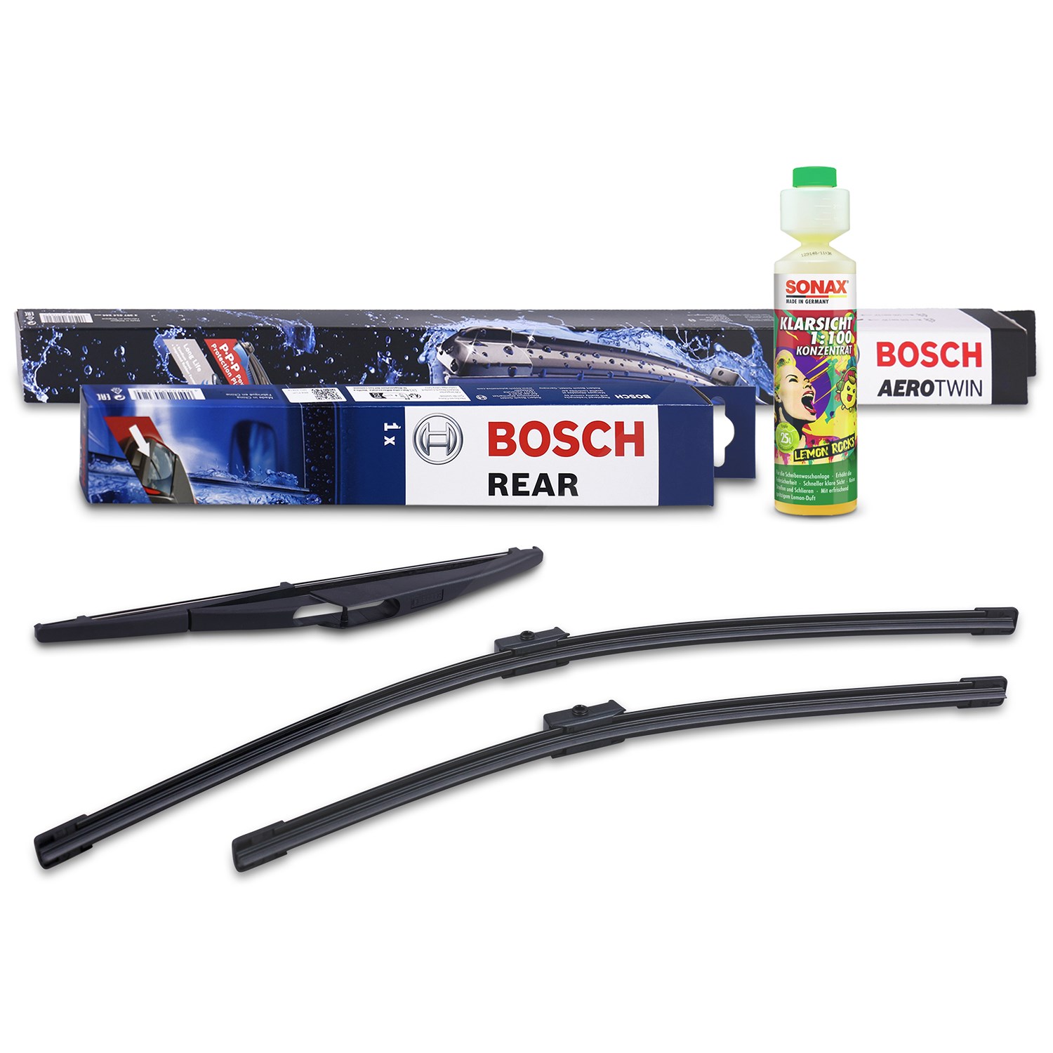 Bosch Wischer vorne +hinten +Scheibenreiniger [Hersteller-Nr. 31185755] für Citroën