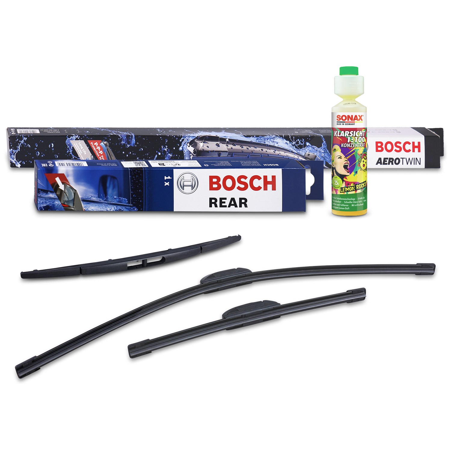 Bosch Wischer vorne +hinten +Scheibenreiniger [Hersteller-Nr. 31185798] für Honda