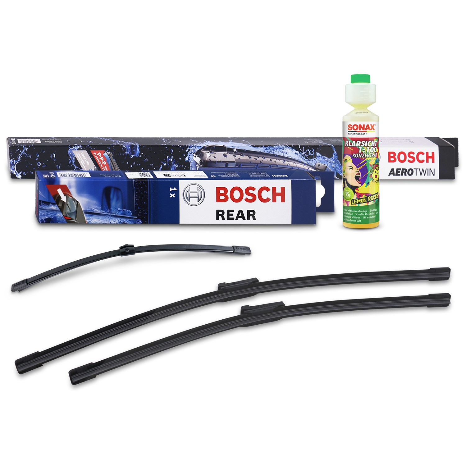 Bosch Wischer vorne +hinten +Scheibenreiniger [Hersteller-Nr. 31185401] für Audi
