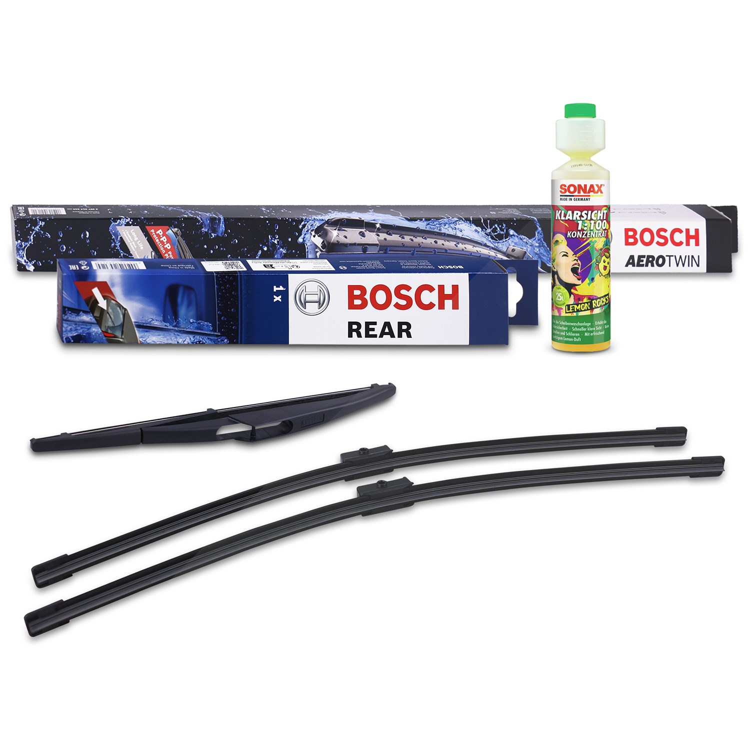 Bosch Wischer vorne +hinten +Scheibenreiniger [Hersteller-Nr. 31185606] für Mercedes-Benz