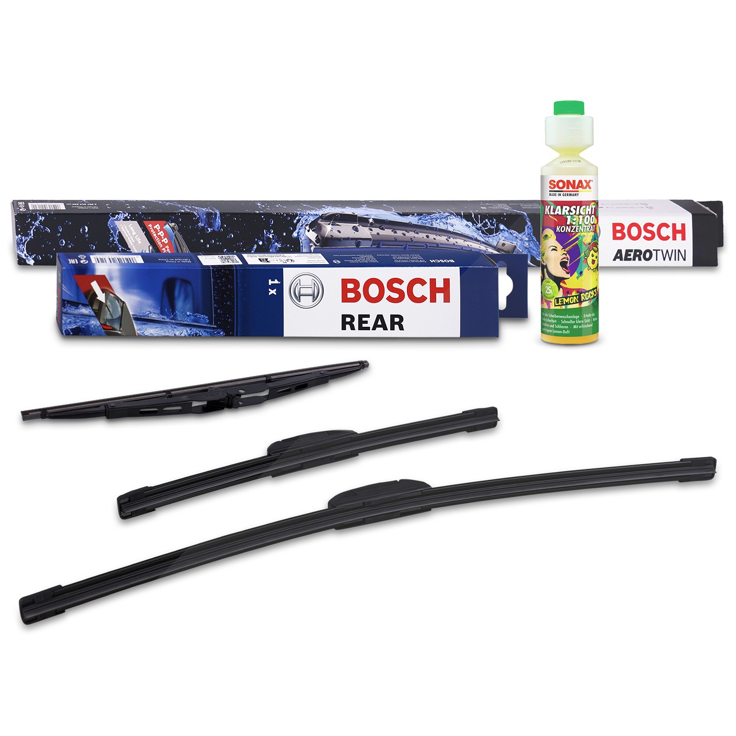 Bosch Wischer vorne +hinten +Scheibenreiniger [Hersteller-Nr. 31185641] für Hyundai