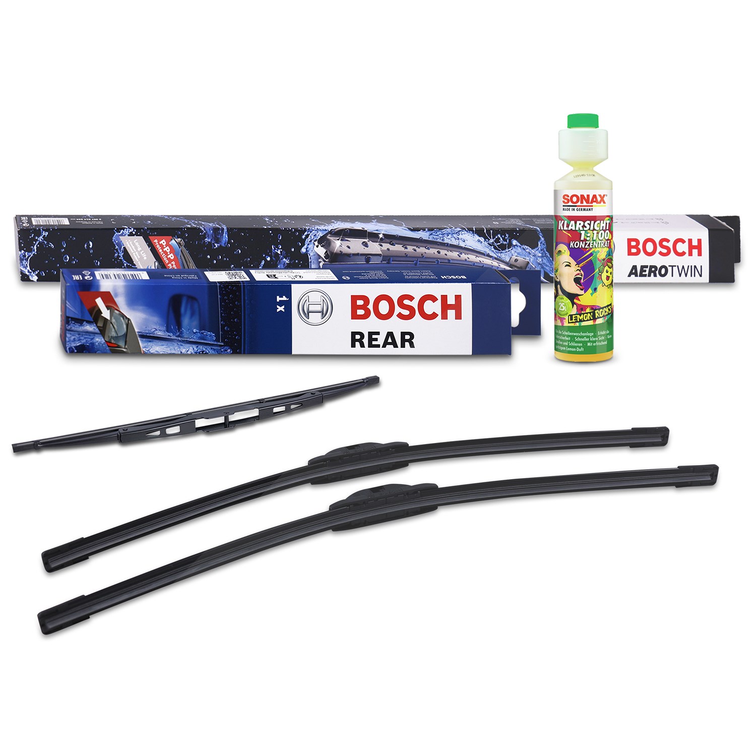 Bosch Wischer vorne +hinten +Scheibenreiniger [Hersteller-Nr. 31185711] für Audi