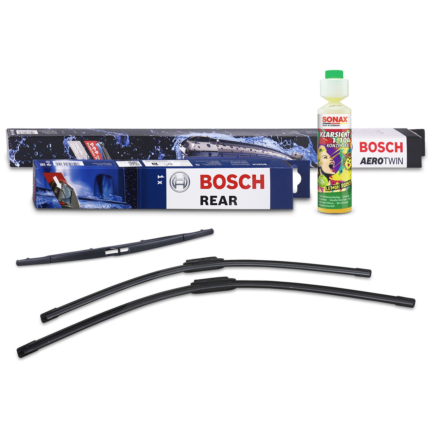 Bosch Wischer vorne +hinten +Scheibenreiniger [Hersteller-Nr. 31185476] für Citroën