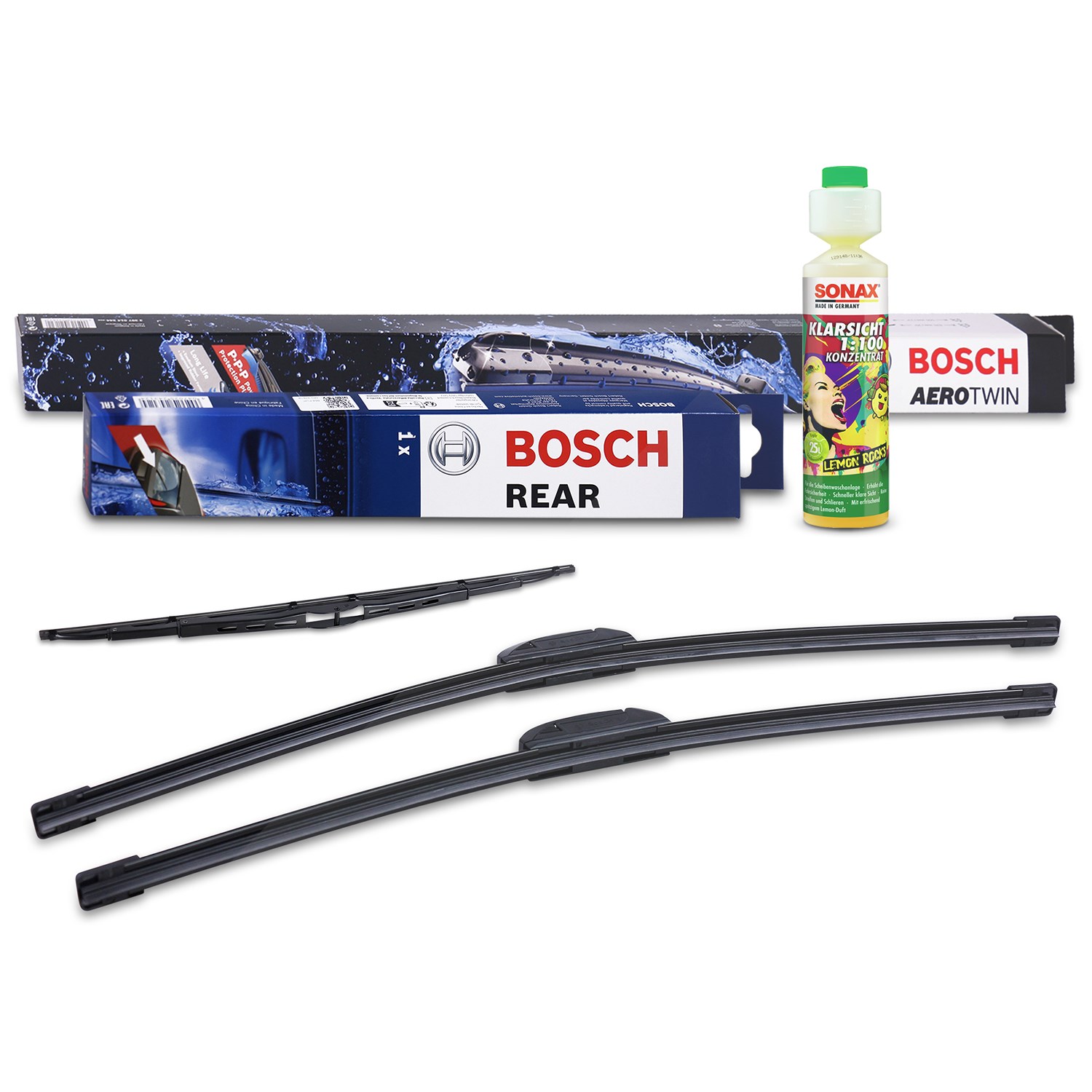 Bosch Wischer vorne +hinten +Scheibenreiniger [Hersteller-Nr. 31185810] für BMW