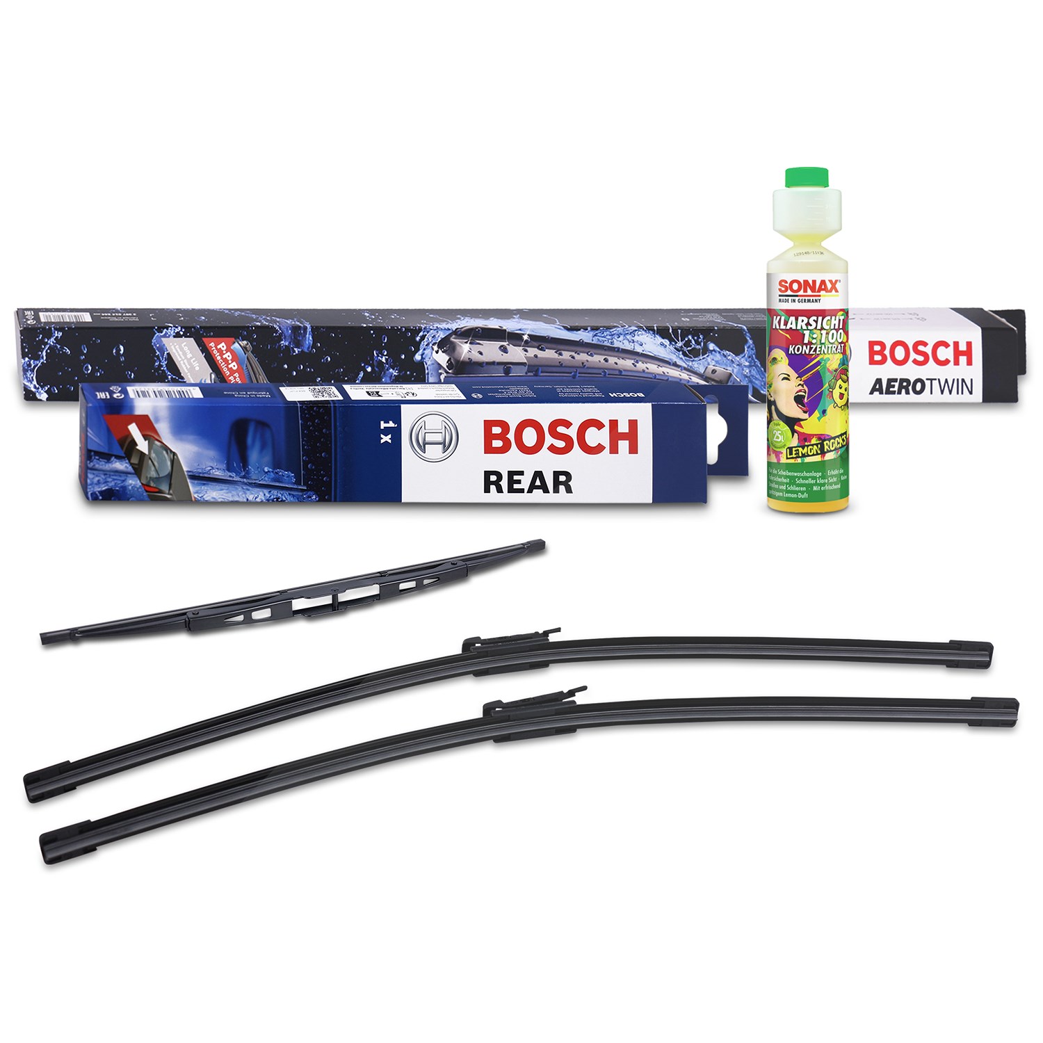 Bosch Wischer vorne +hinten +Scheibenreiniger [Hersteller-Nr. 31185782] für Audi