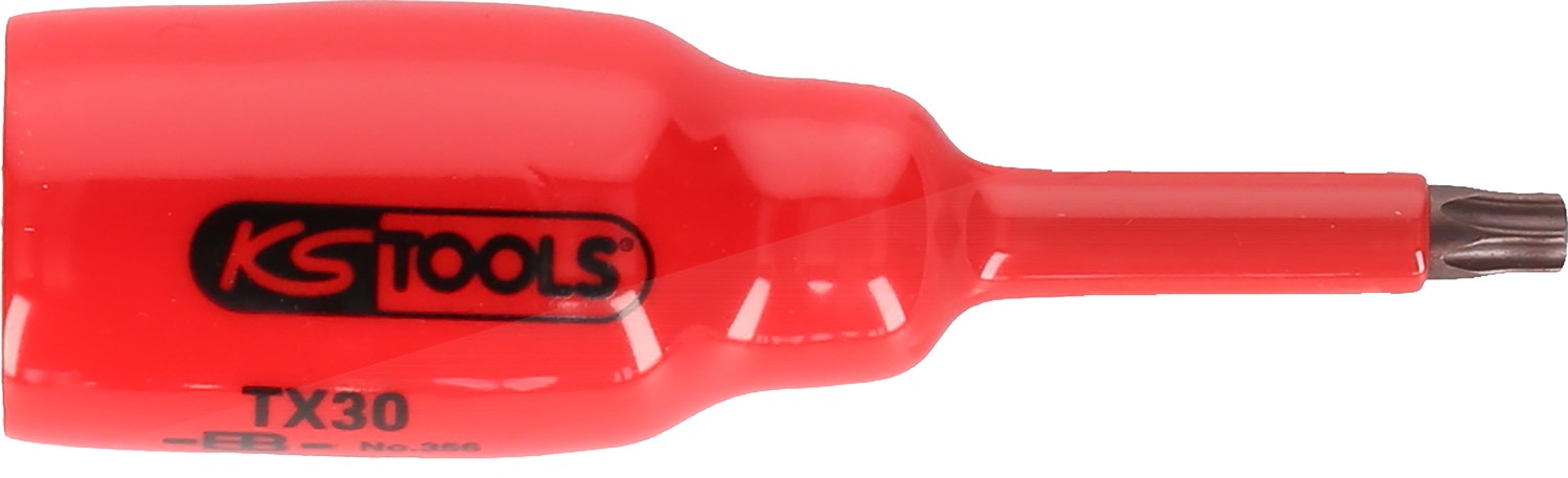 Ks Tools 1/2 Bit-Stecknuss Schutzisolierung Torx-Schrauben, T50, kurz [Hersteller-Nr. 117.2441]