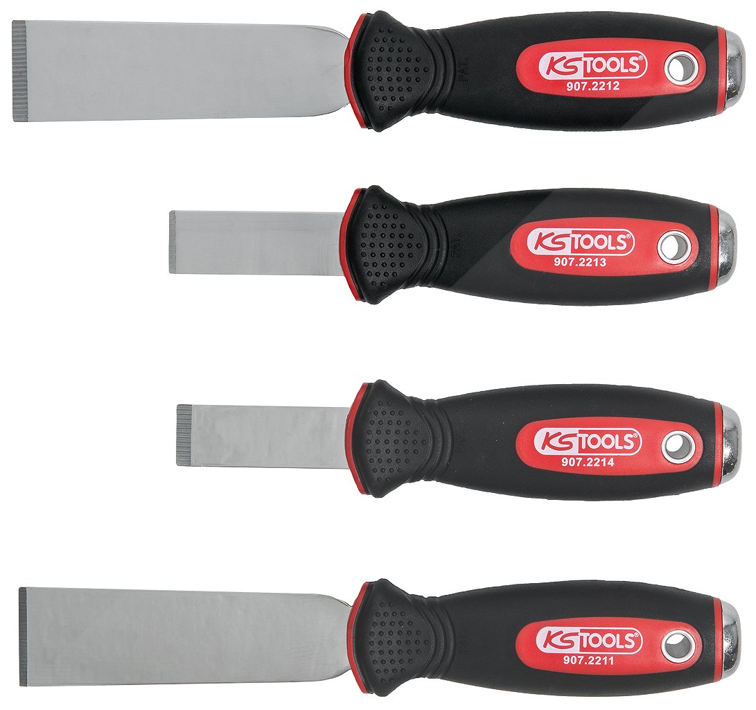 Ks Tools Edelstahl Schabmeißel-Satz, 4-Tlg - 907.2210 4042146099124 - Image 2