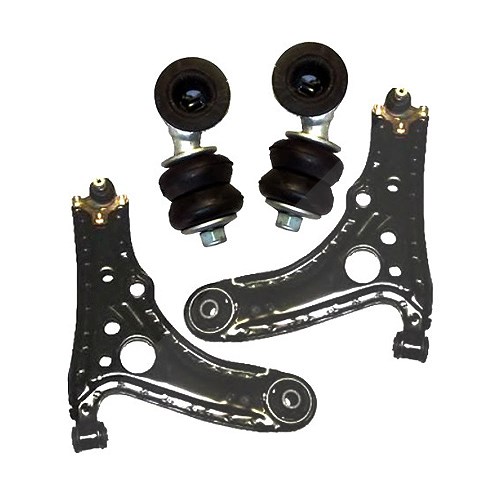 Bestprice Satz Querlenker + Koppelstangen Vorderachse [Hersteller-Nr. 10661056] für VW, Seat