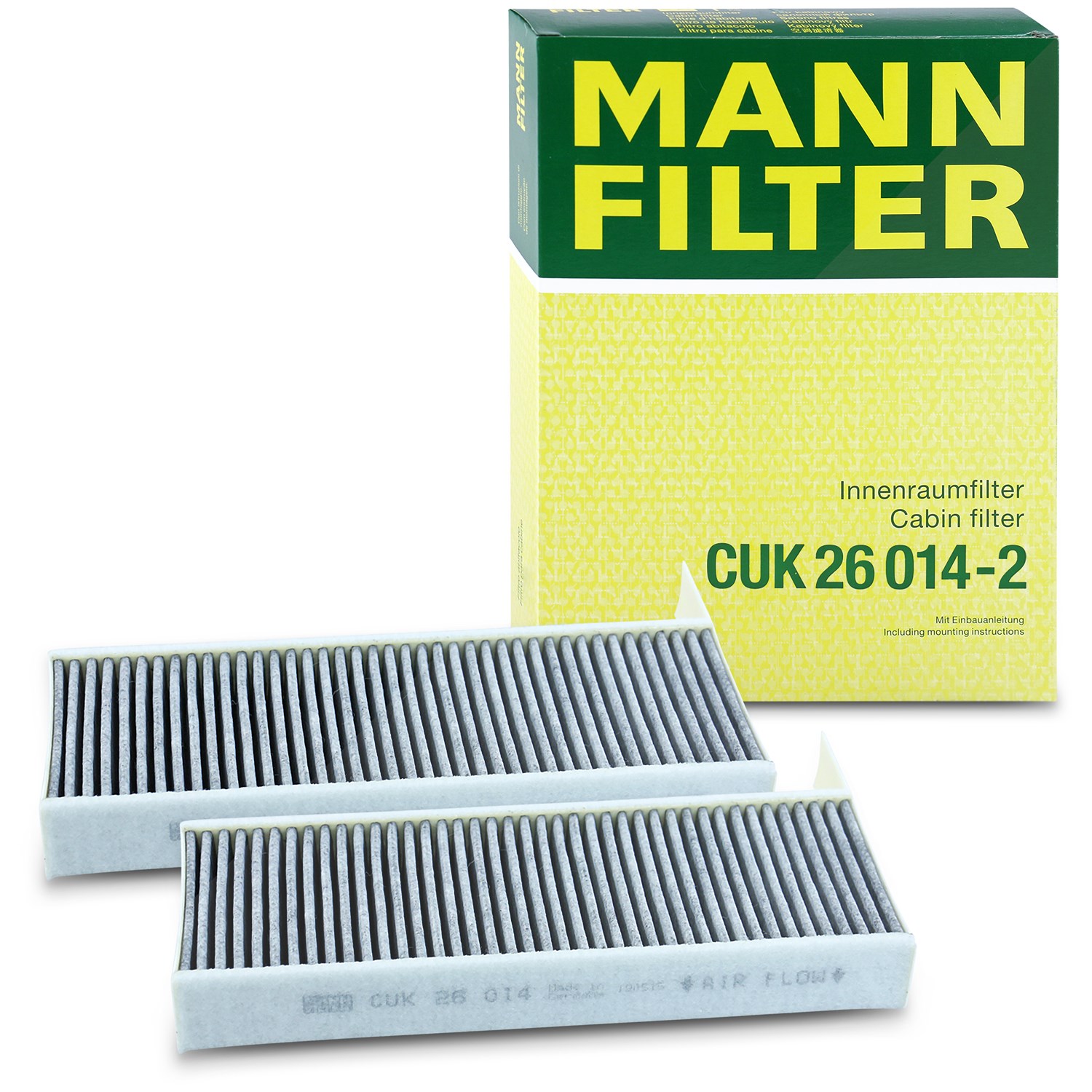 Mann-filter Filter, Innenraumluft Satz [Hersteller-Nr. CUK26014-2] für Ds, Opel, Citroën, Vauxhall, Peugeot
