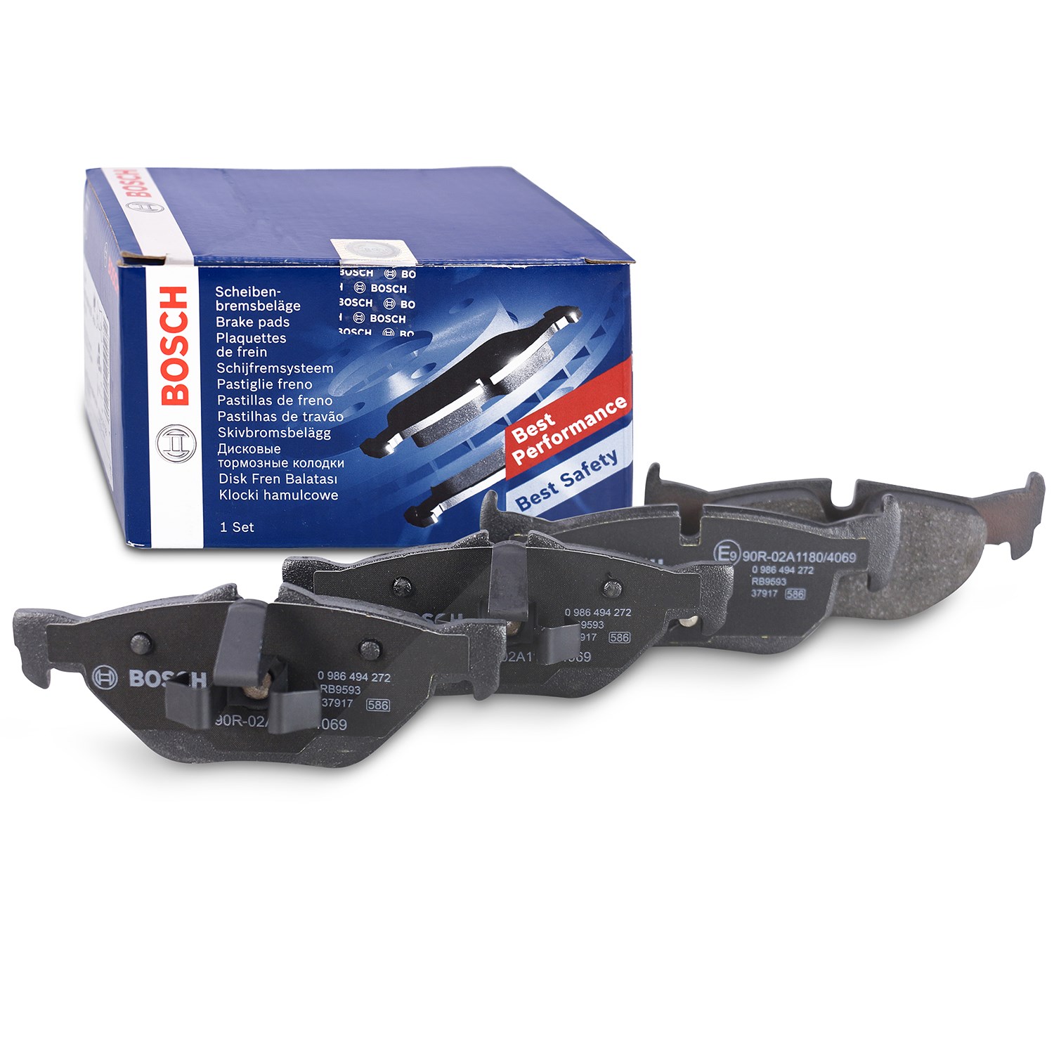 Bosch Bremsbelagsatz hinten [Hersteller-Nr. 0986494272] für BMW