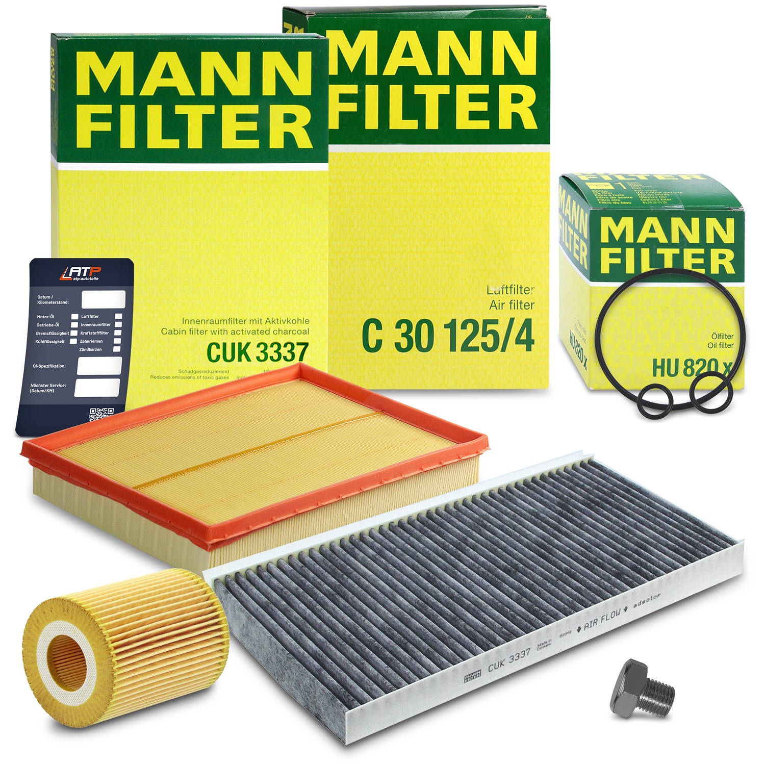 Mann-filter Inspektionspaket Filtersatz SET A [Hersteller-Nr. 10492753] für Opel