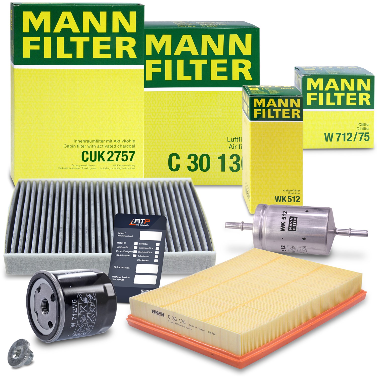 Mann-filter Inspektionspaket Filtersatz SET B [Hersteller-Nr. 10492526] für Opel