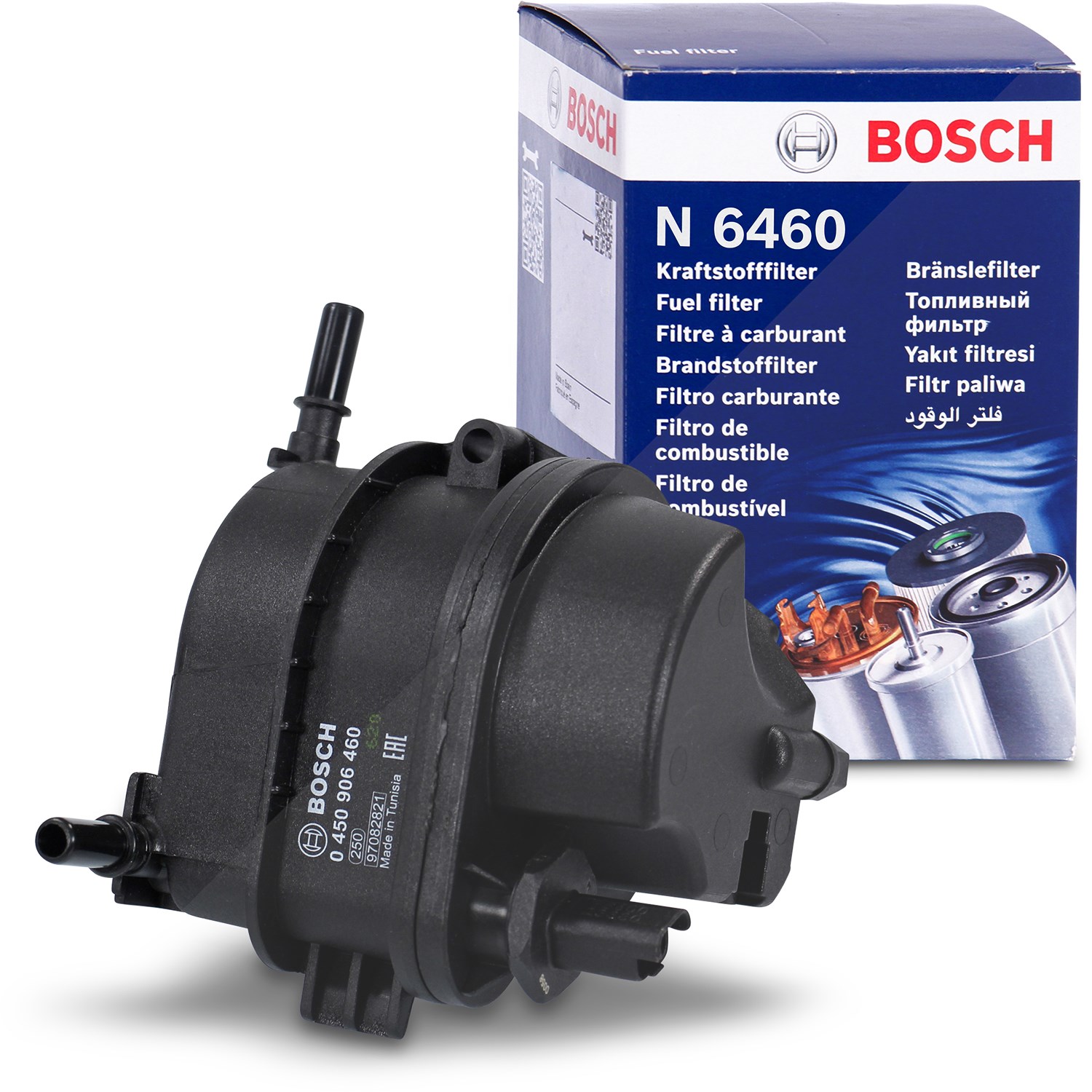 Bosch Kraftstofffilter [Hersteller-Nr. 0450906460] für Toyota, Mazda, Ford, Peugeot, Citroën